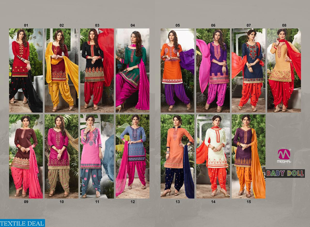 baby doll vol-35 Wholesale Embroidered dress material